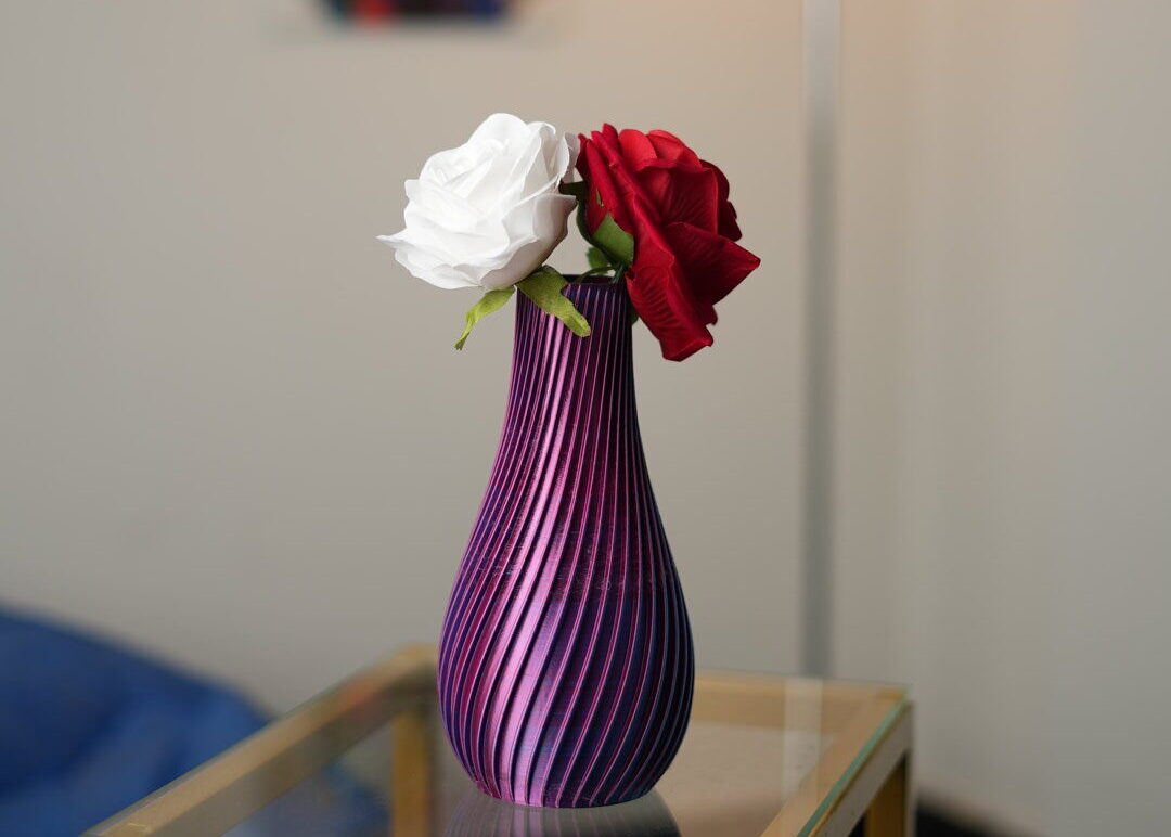 two color vase